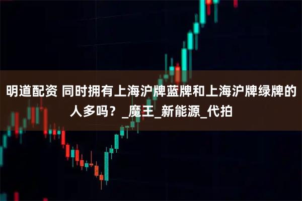 明道配资 同时拥有上海沪牌蓝牌和上海沪牌绿牌的人多吗？_魔王_新能源_代拍